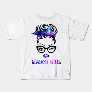 March Girl Galaxy Kids T-Shirt